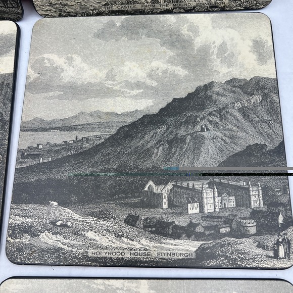 Vintage‎ Sheraton Scottish Castles Cork-Back Placemats Set of 6 w/ Box - Picture 4 of 13